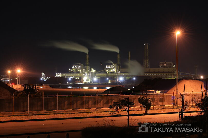 広畑緑地の工場夜景スポット写真（2）