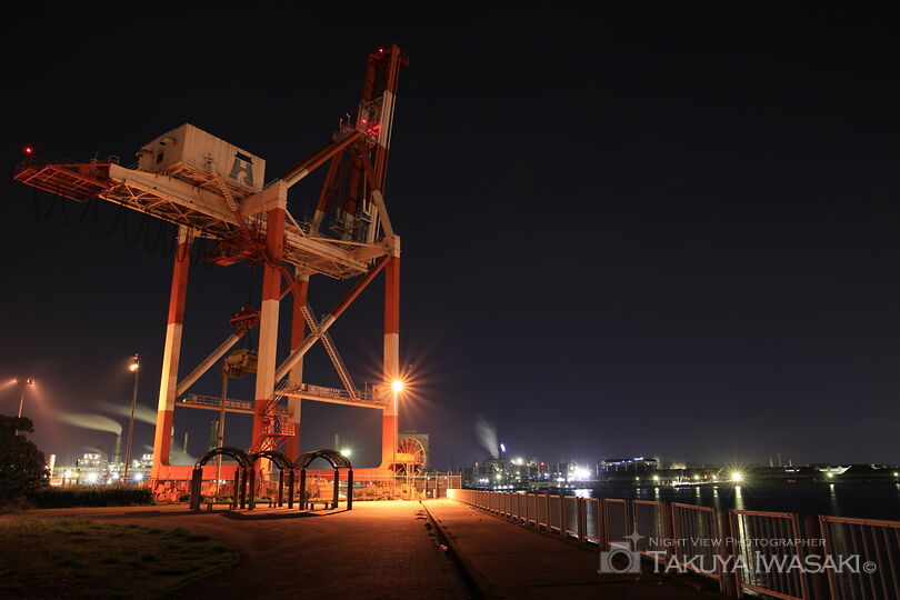 広畑緑地の工場夜景スポット写真（3）