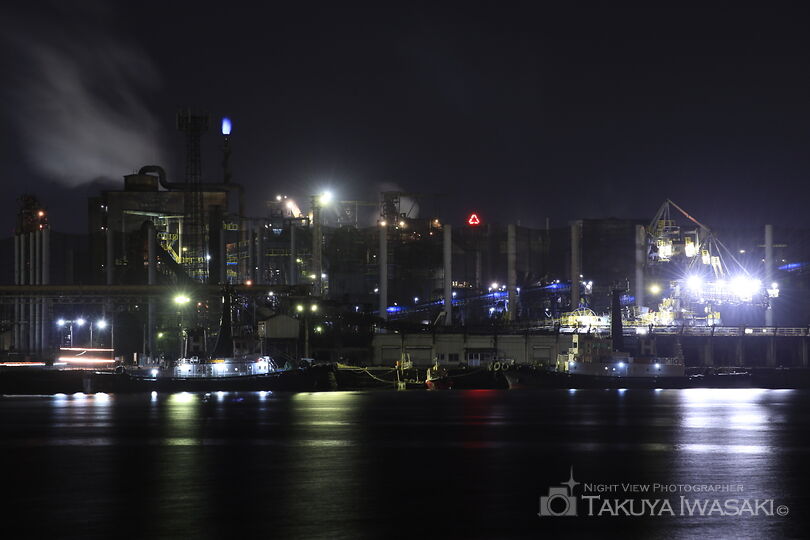 広畑緑地の工場夜景スポット写真（5）
