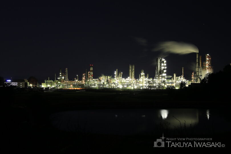 真名神社付近の工場夜景スポット写真（1）