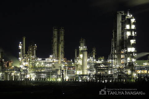 真名神社付近の工場夜景スポット写真（2）class=