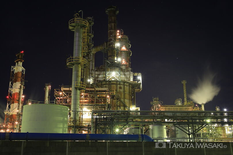 菊間町種の工場夜景スポット写真（1）