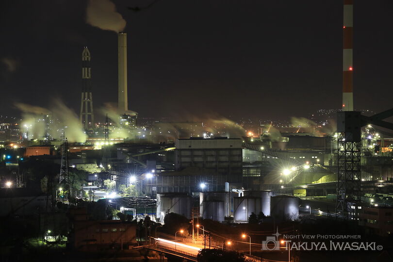 城山公園の工場夜景スポット写真（3）