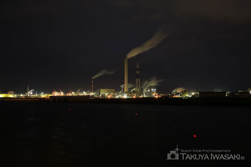 三島中央1丁目の工場夜景スポット写真（1）