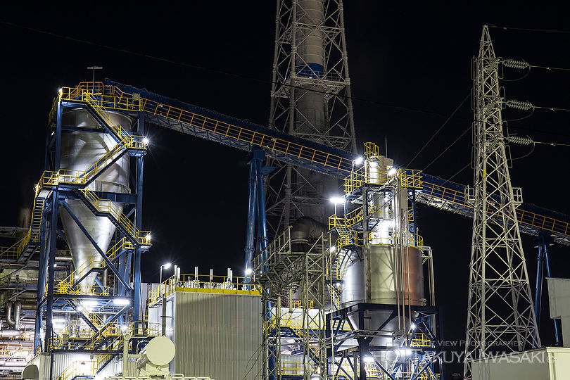 興亜工業前の工場夜景スポット写真（2）