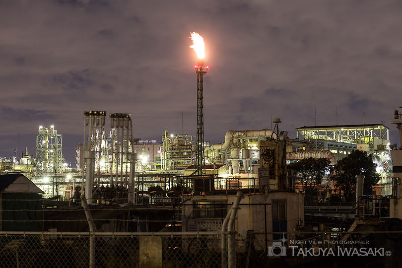 千鳥町 三菱化学物流前の工場夜景スポット写真（4）