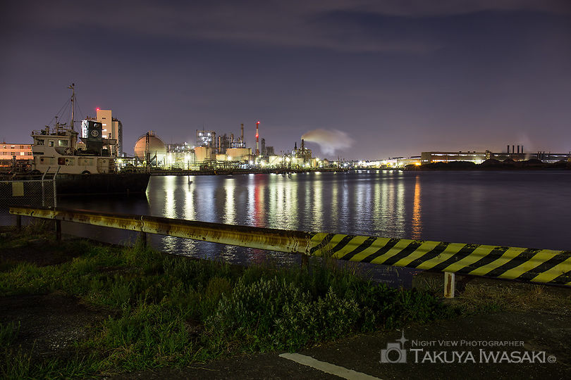 千鳥町 三菱化学物流前の工場夜景スポット写真（5）