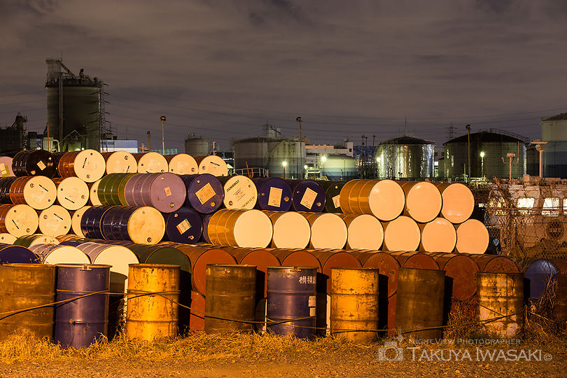 千鳥町 三菱化学物流前の工場夜景スポット写真（6）