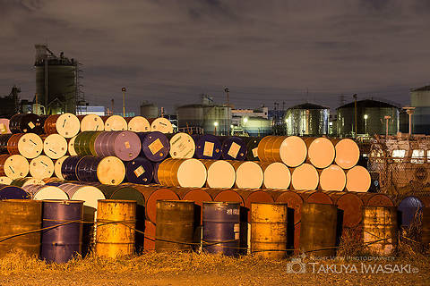 千鳥町 三菱化学物流前の工場夜景スポット写真（6）class=