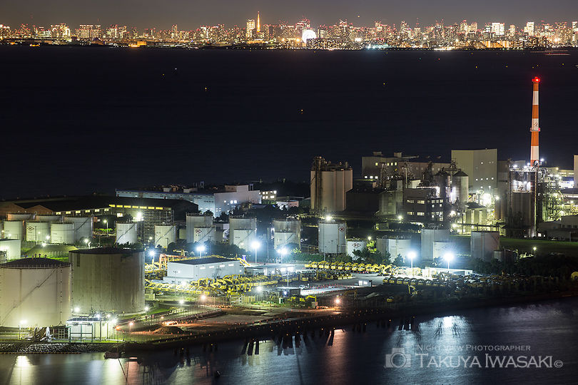 千葉ポートタワーの工場夜景スポット写真（3）