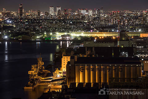 千葉ポートタワーの工場夜景スポット写真（6）class=