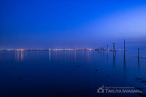 江川海岸の工場夜景スポット写真（1）class=