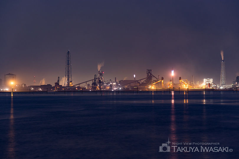 江川海岸の工場夜景スポット写真（3）