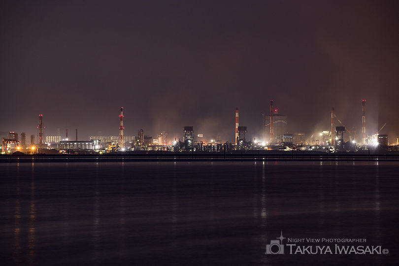江川海岸の工場夜景スポット写真（4）