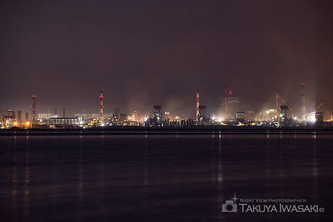 江川海岸の工場夜景スポット写真（4）class=