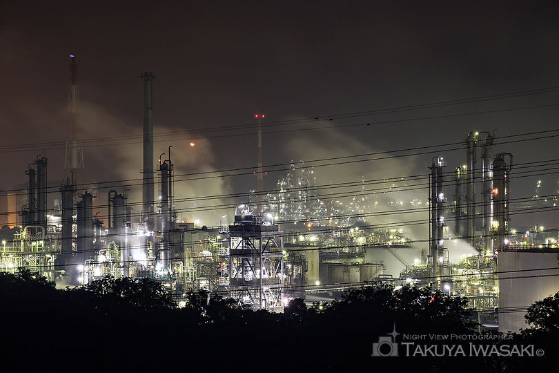 笠上山の工場夜景スポット写真（1）