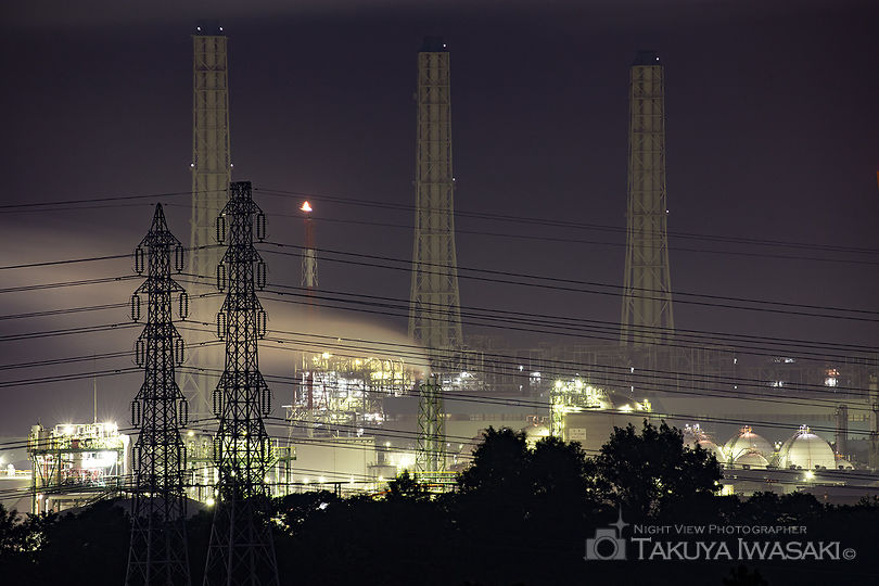 代宿北公園の工場夜景スポット写真（1）