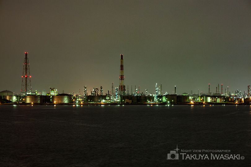 泉大津大橋の工場夜景スポット写真（2）