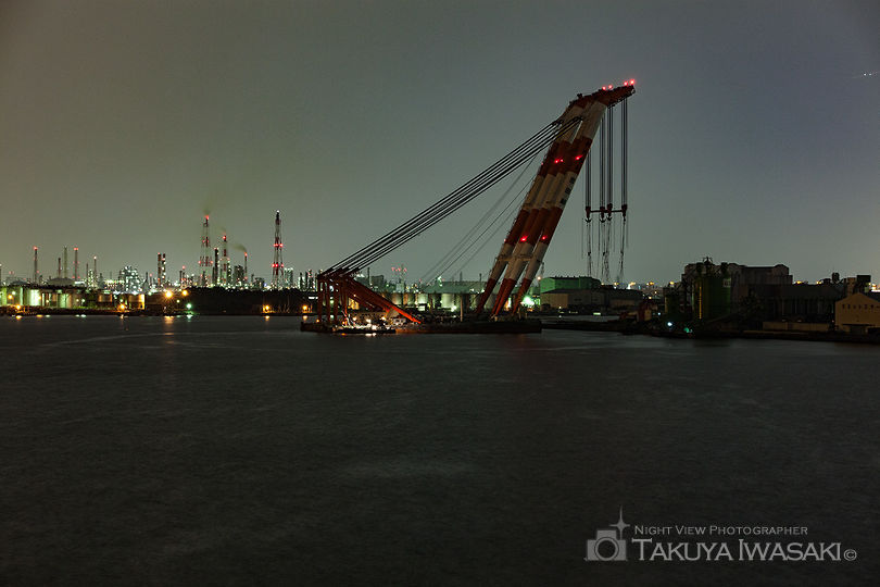泉大津大橋の工場夜景スポット写真（3）