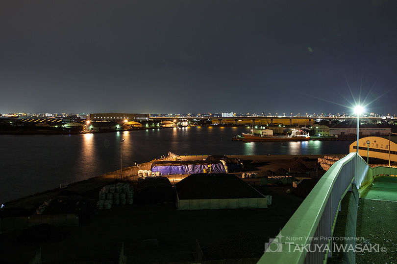 泉大津大橋の工場夜景スポット写真（4）