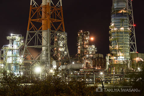 高砂1丁目・歩道橋の工場夜景スポット写真（3）class=