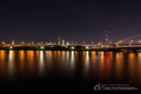 浜寺公園の工場夜景スポット写真（2）class=