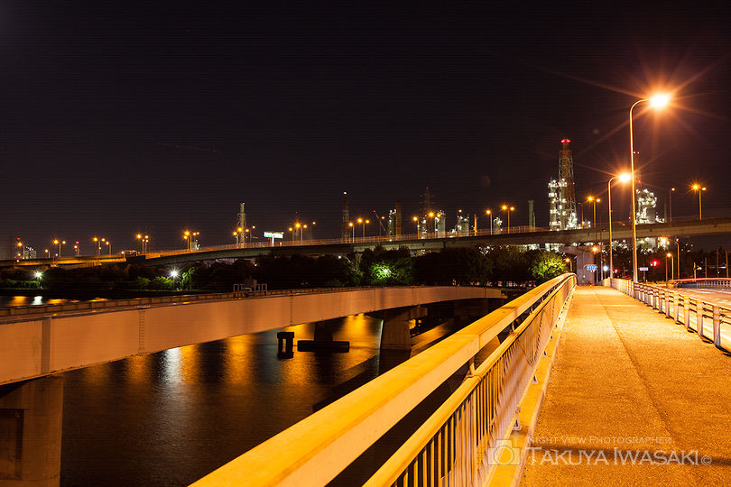 浜寺大橋の工場夜景スポット写真（3）