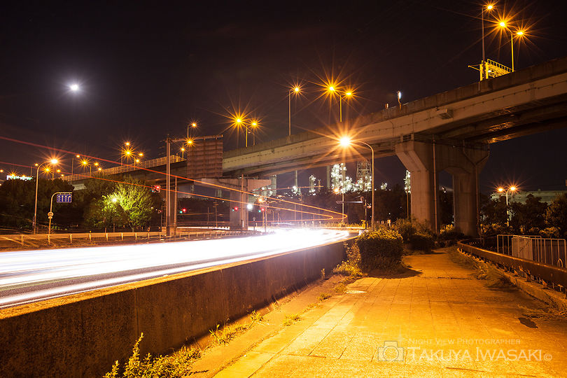 浜寺大橋の工場夜景スポット写真（4）