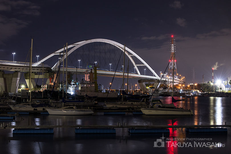 石津漁港の工場夜景スポット写真（3）
