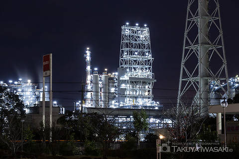 築港新町はまなでしこ公園の工場夜景スポット写真（1）class=