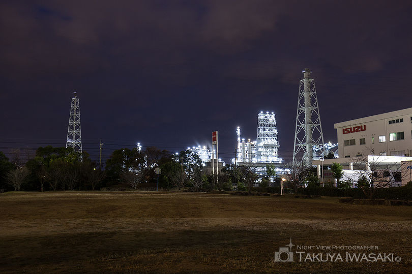 築港新町はまなでしこ公園の工場夜景スポット写真（3）