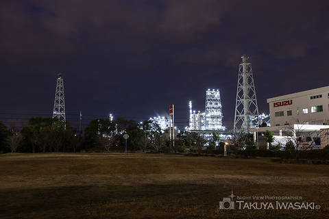 築港新町はまなでしこ公園の工場夜景スポット写真（3）class=