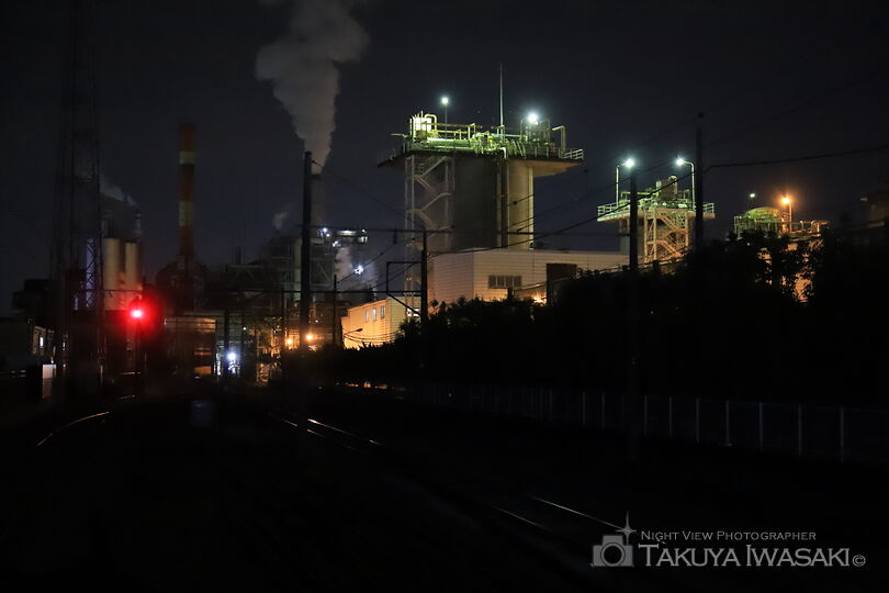 岳南原田駅の工場夜景スポット写真（1）