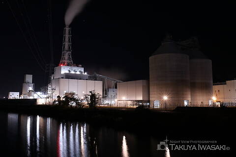 富士見橋の工場夜景スポット写真（1）class=