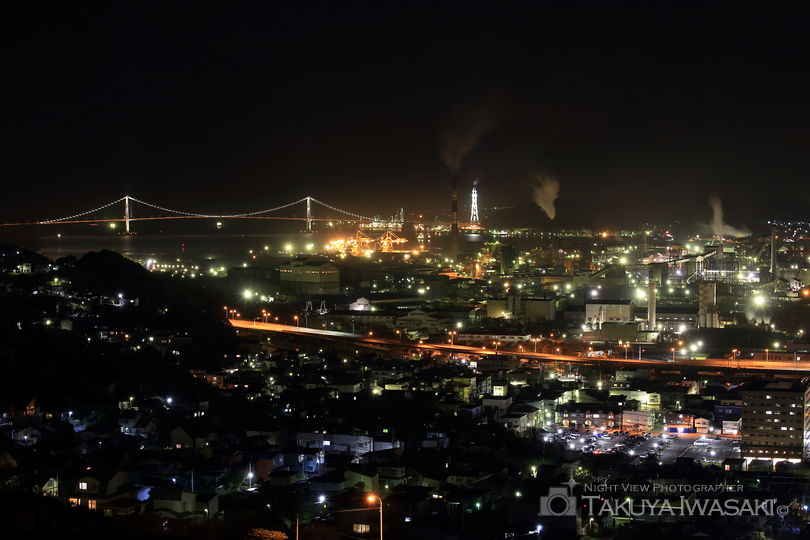 イタンキの丘の工場夜景スポット写真（1）