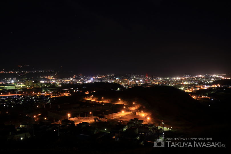 イタンキの丘の工場夜景スポット写真（2）
