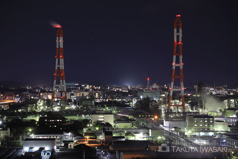 黒崎城跡の工場夜景スポット写真（2）
