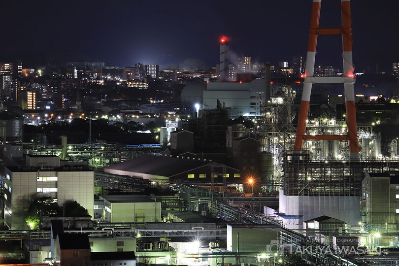 黒崎城跡の工場夜景スポット写真（3）