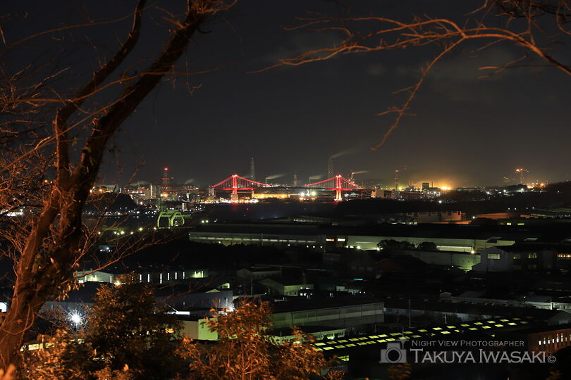 黒崎城跡の工場夜景スポット写真（6）
