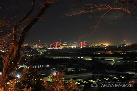 黒崎城跡の工場夜景スポット写真（6）class=
