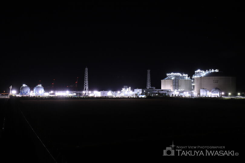 ひびきどんぐり公園の工場夜景スポット写真（1）