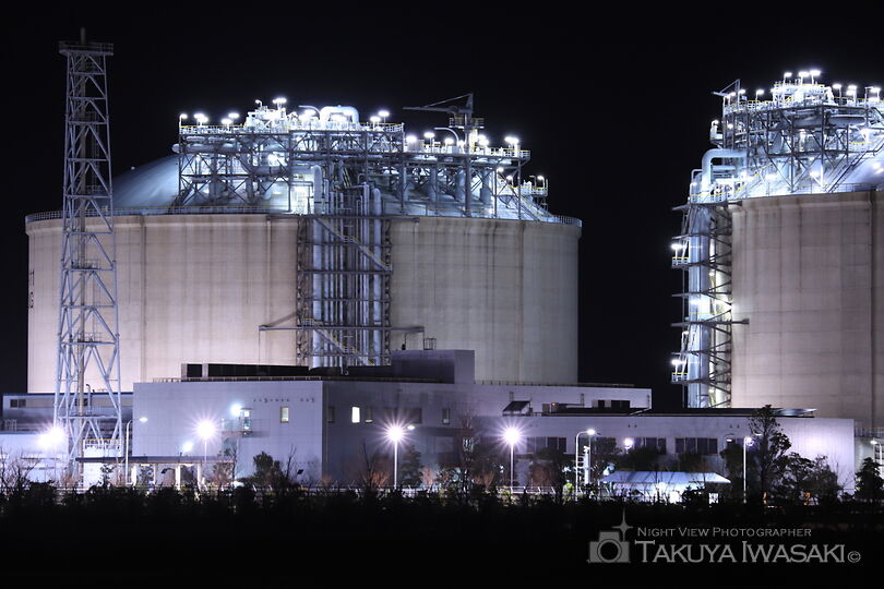 ひびきどんぐり公園の工場夜景スポット写真（4）