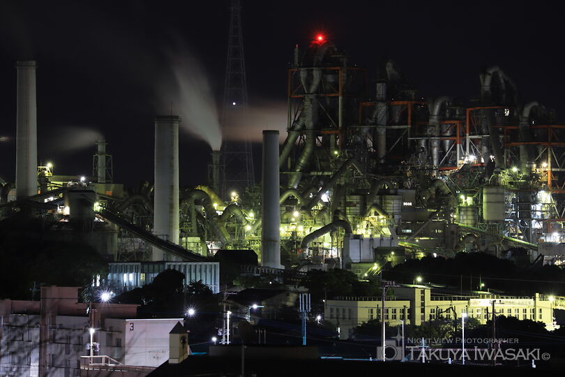 向山公園の工場夜景スポット写真（3）