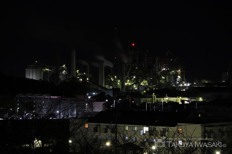 向山公園の工場夜景スポット写真（4）