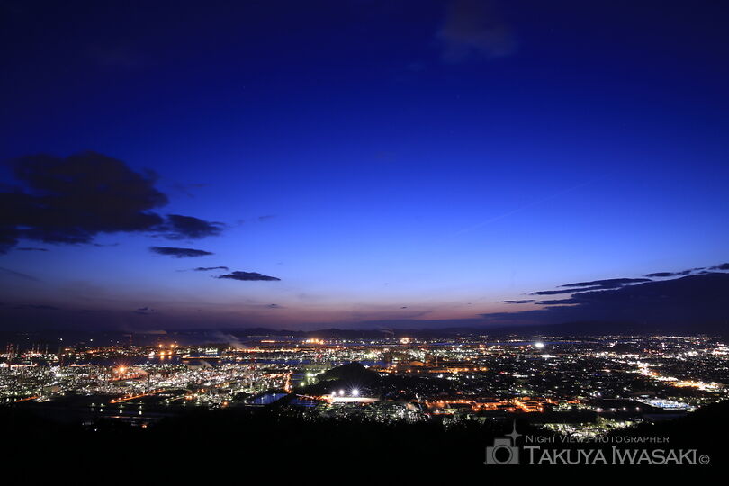 鷲羽山スカイライン 水島展望台の工場夜景スポット写真（1）