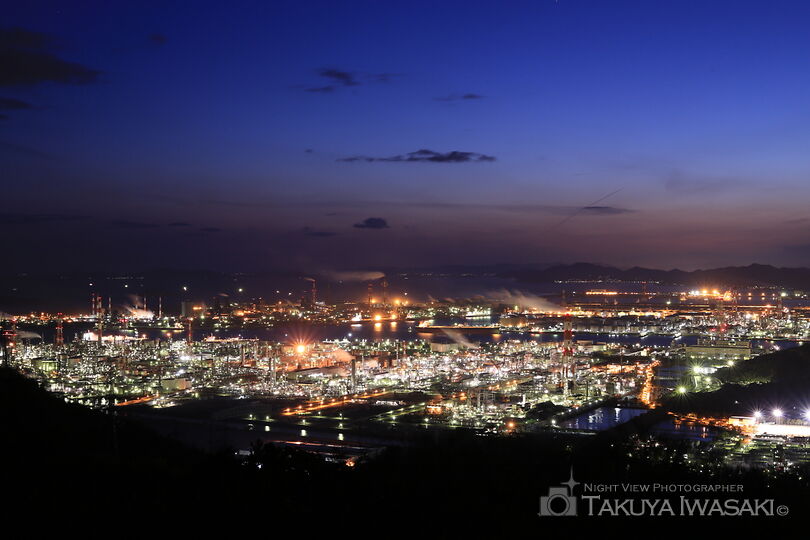 鷲羽山スカイライン 水島展望台の工場夜景スポット写真（2）