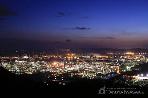 鷲羽山スカイライン 水島展望台の工場夜景スポット写真（2）class=