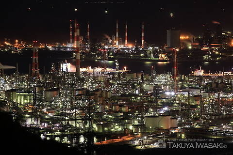 鷲羽山スカイライン 水島展望台の工場夜景スポット写真（3）class=