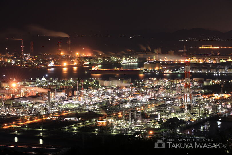 鷲羽山スカイライン 水島展望台の工場夜景スポット写真（5）
