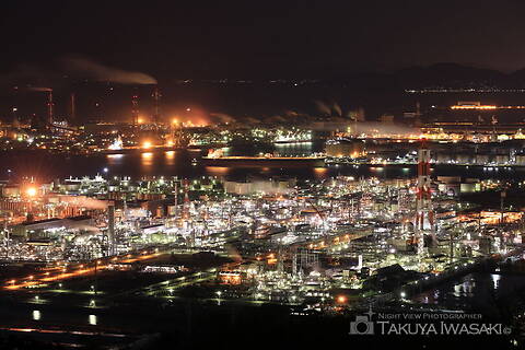 鷲羽山スカイライン 水島展望台の工場夜景スポット写真（5）class=